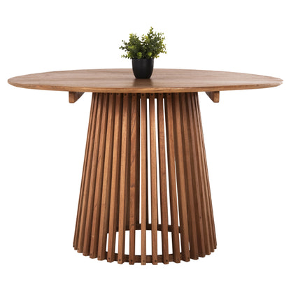 DINING TABLE ROUND FB99388.11 SOLID MINDI WOOD IN NATURAL Φ120X76,5Hcm.