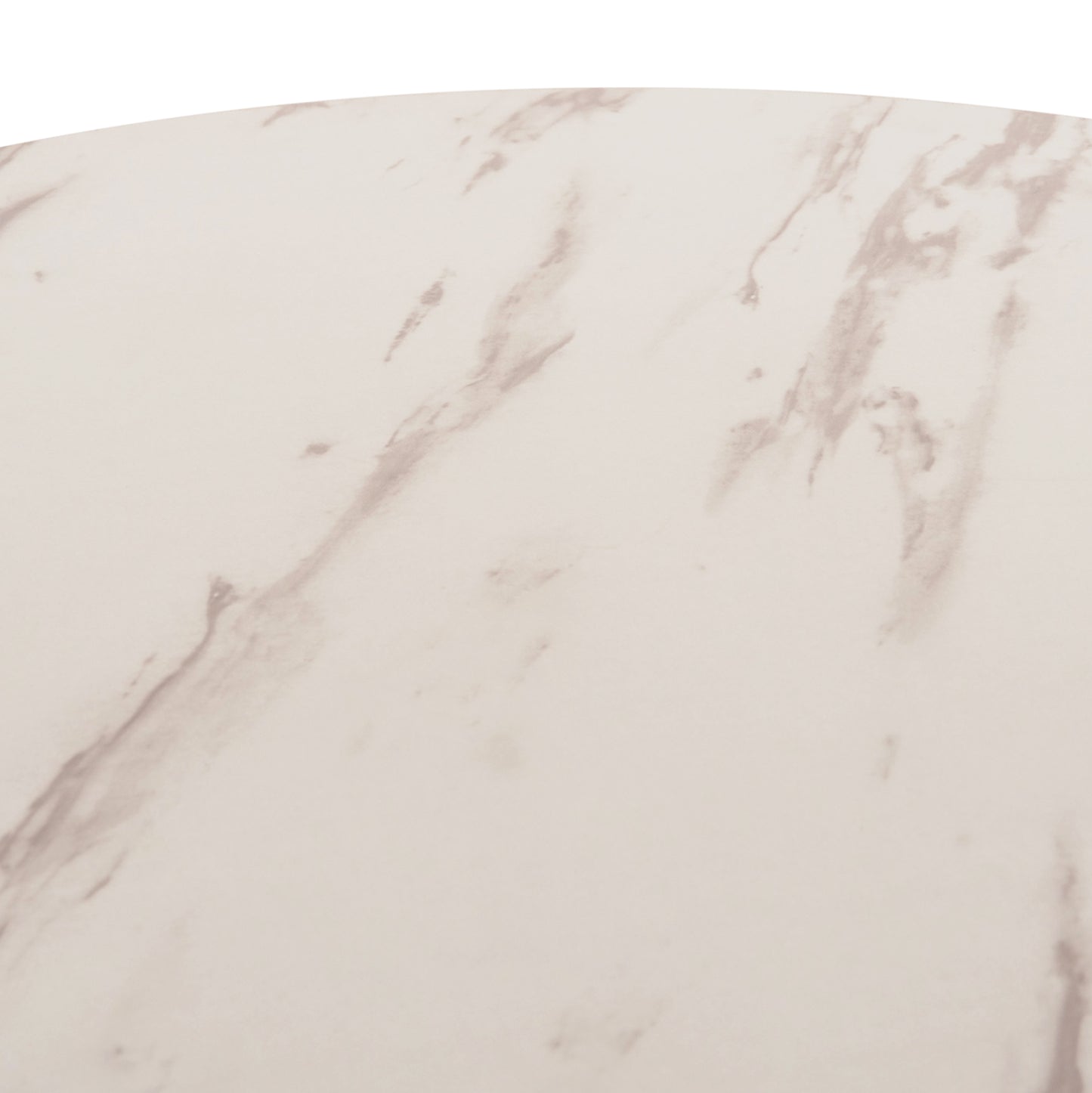 Round Dining Table Rollo Hm9421.11 Melamine In White Marble Metal Leg Φ90x74hcm.