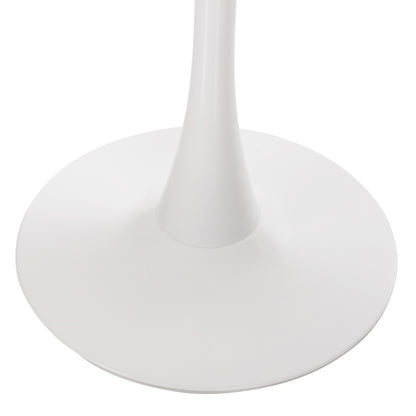 Round Dining Table Rollo Hm9422.11 Melamine In White Marble Metal Leg Φ120x74hcm.