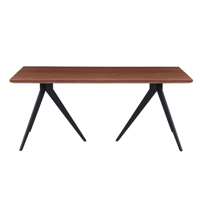 Dining Table Grippen Hm9451.02 With Ashtree Wood Veneer In Rustic Style-black Metal Tripod Legs 180x90x75hcm.