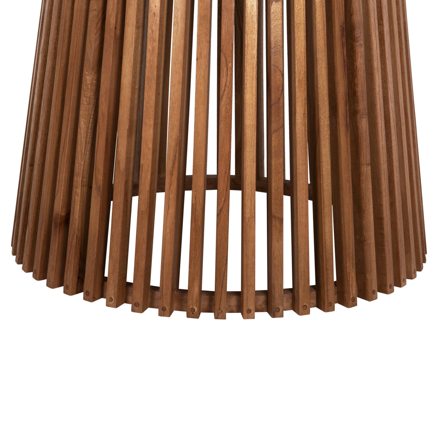 Dining Table Round Frantz ΗΜ9457.11 Solid Mindi Wood In Natural Φ150x75hcm.