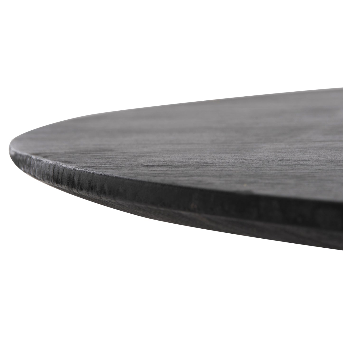 Dining Table Round Frantz Hm9457.12 Solid Mindi Wood In Black Φ150x75hcm.