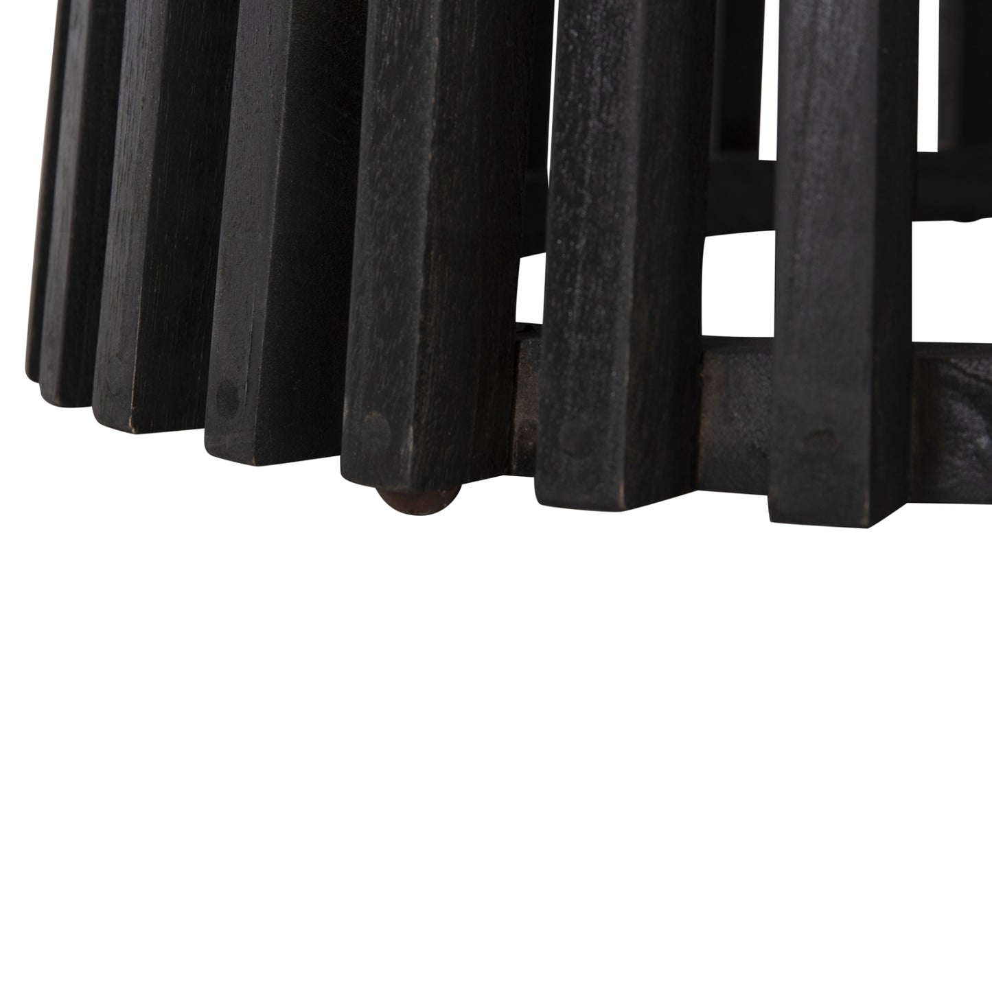 Dining Table Round Frantz Hm9457.12 Solid Mindi Wood In Black Φ150x75hcm.