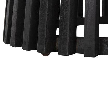 Dining Table Round Frantz Hm9457.12 Solid Mindi Wood In Black Φ150x75hcm.