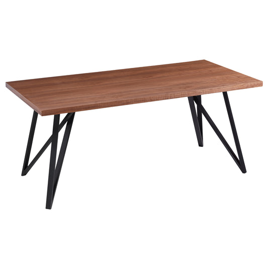 Dining Table Grow Hm9467.02 With Ashtree Wood Veneer In Rustic Style 180x90x75hcm.