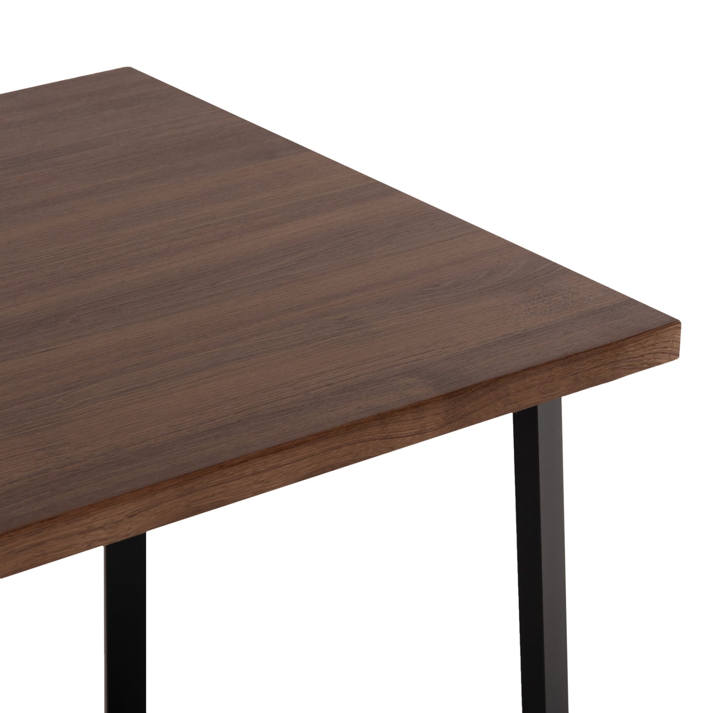 Dining Table Jay Hm9531 Walnut Colored Mdf-black Metal Legs 120x70x76hcm.