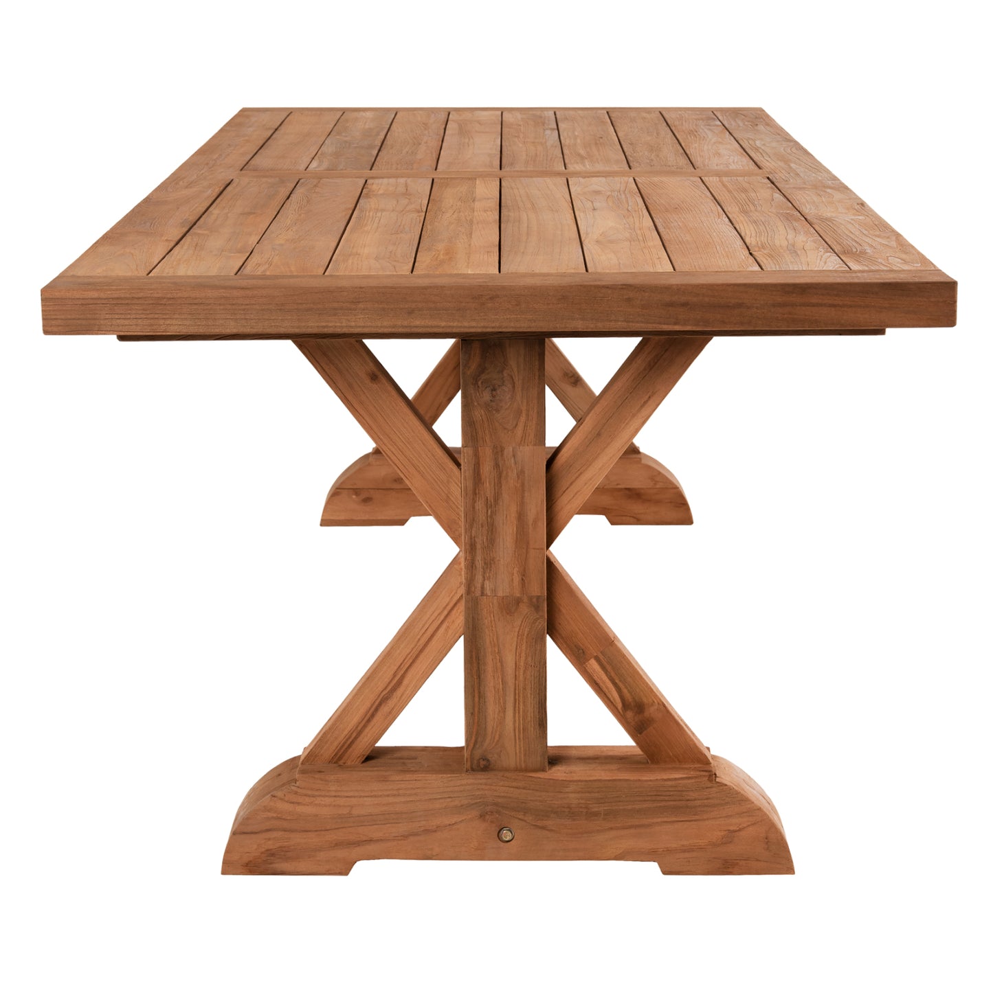 Dining Table Kronos Hm9535 Recycled Teak Wood In Natural Color 200x90x75hcm.