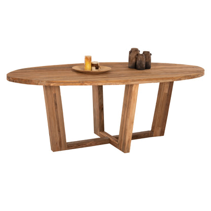Dining Table Carib Hm9560 Oval Recycled Teak In Natural 250x110x78hcm.