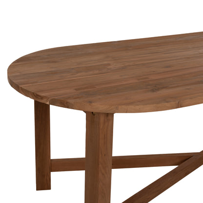Dining Table Kutai Hm9639 Recycled Teak Wood In Natural Color 220x100x75hcm.