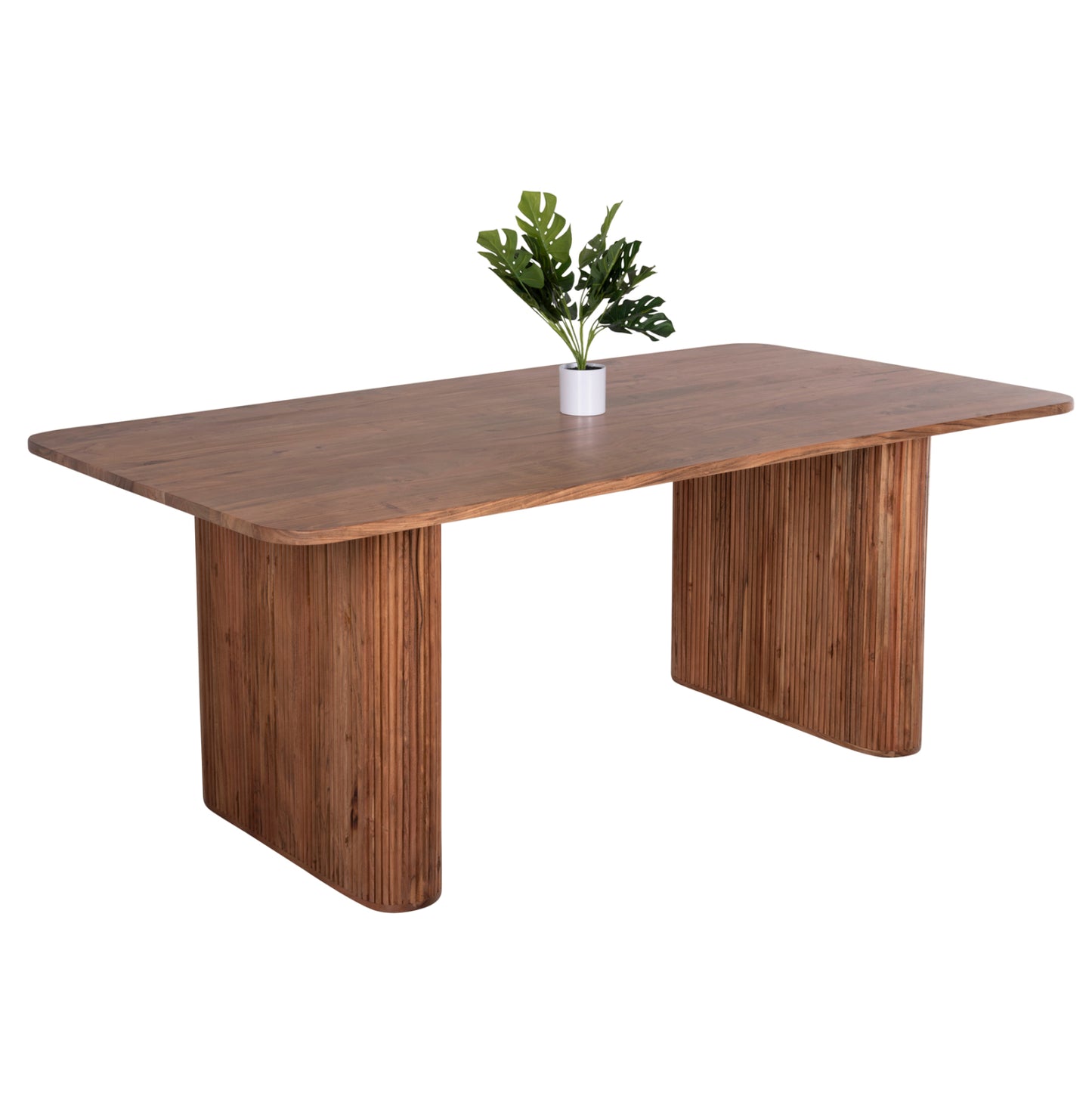 Dining Table Groot Hm9683 Solid Acacia Wood In Natural 200,5x100x72hcm.