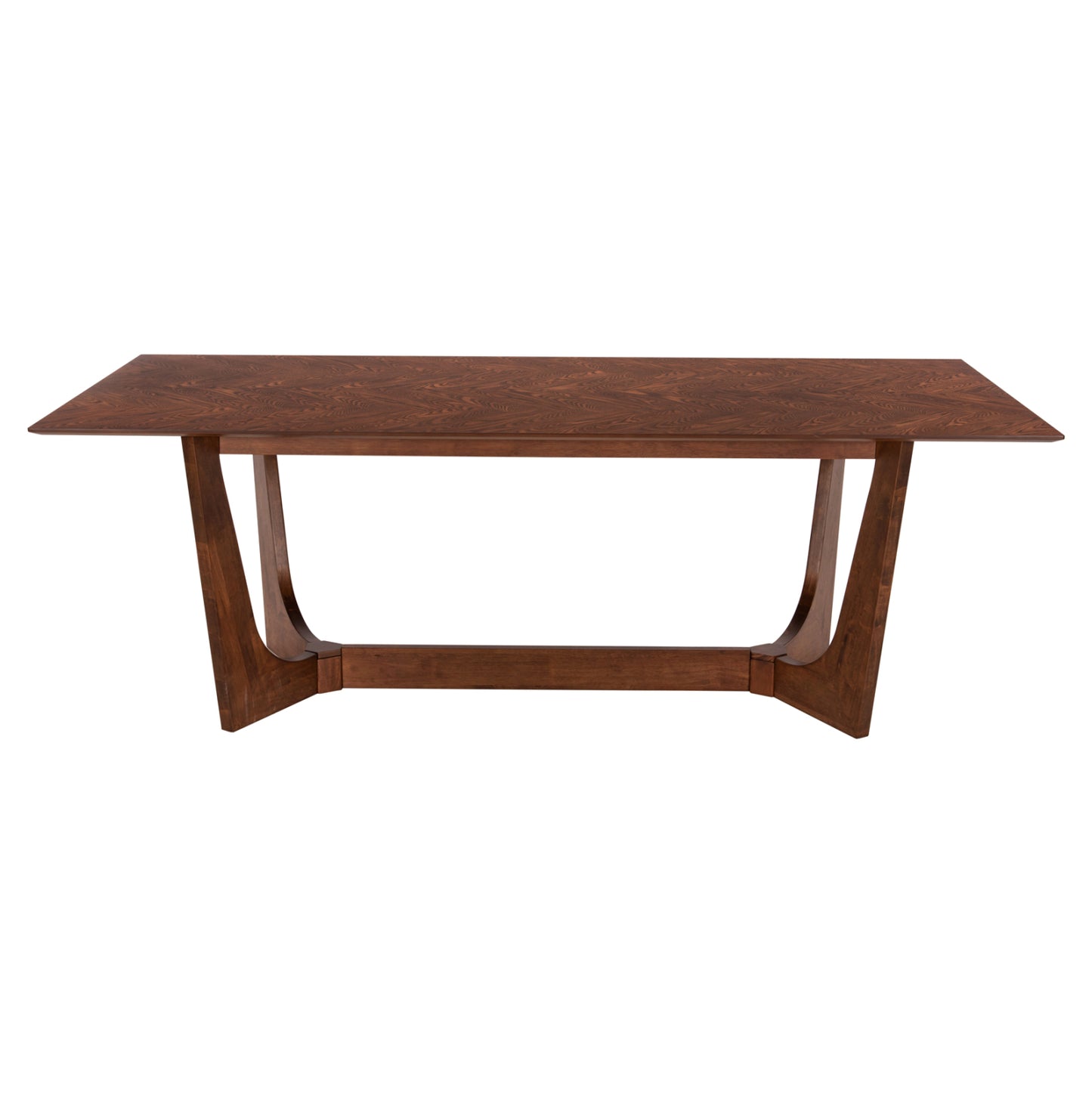 Dining Table Rimer Hm9742 Mdf With Ash Wood Veneer In Walnut Color 220x100x75h Cm.