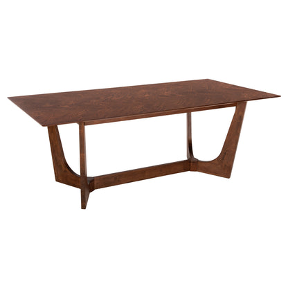 Dining Table Rimer Hm9742 Mdf With Ash Wood Veneer In Walnut Color 220x100x75h Cm.