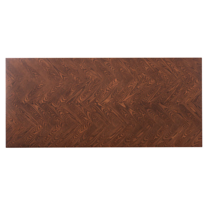 Dining Table Rimer Hm9742 Mdf With Ash Wood Veneer In Walnut Color 220x100x75h Cm.