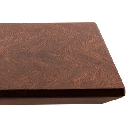 Dining Table Rimer Hm9742 Mdf With Ash Wood Veneer In Walnut Color 220x100x75h Cm.