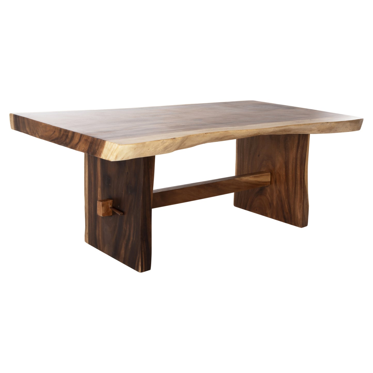 Dining Table Ulyses Hm9757 Solid Suar Wood In Natural Coloring 200x90x77hcm.