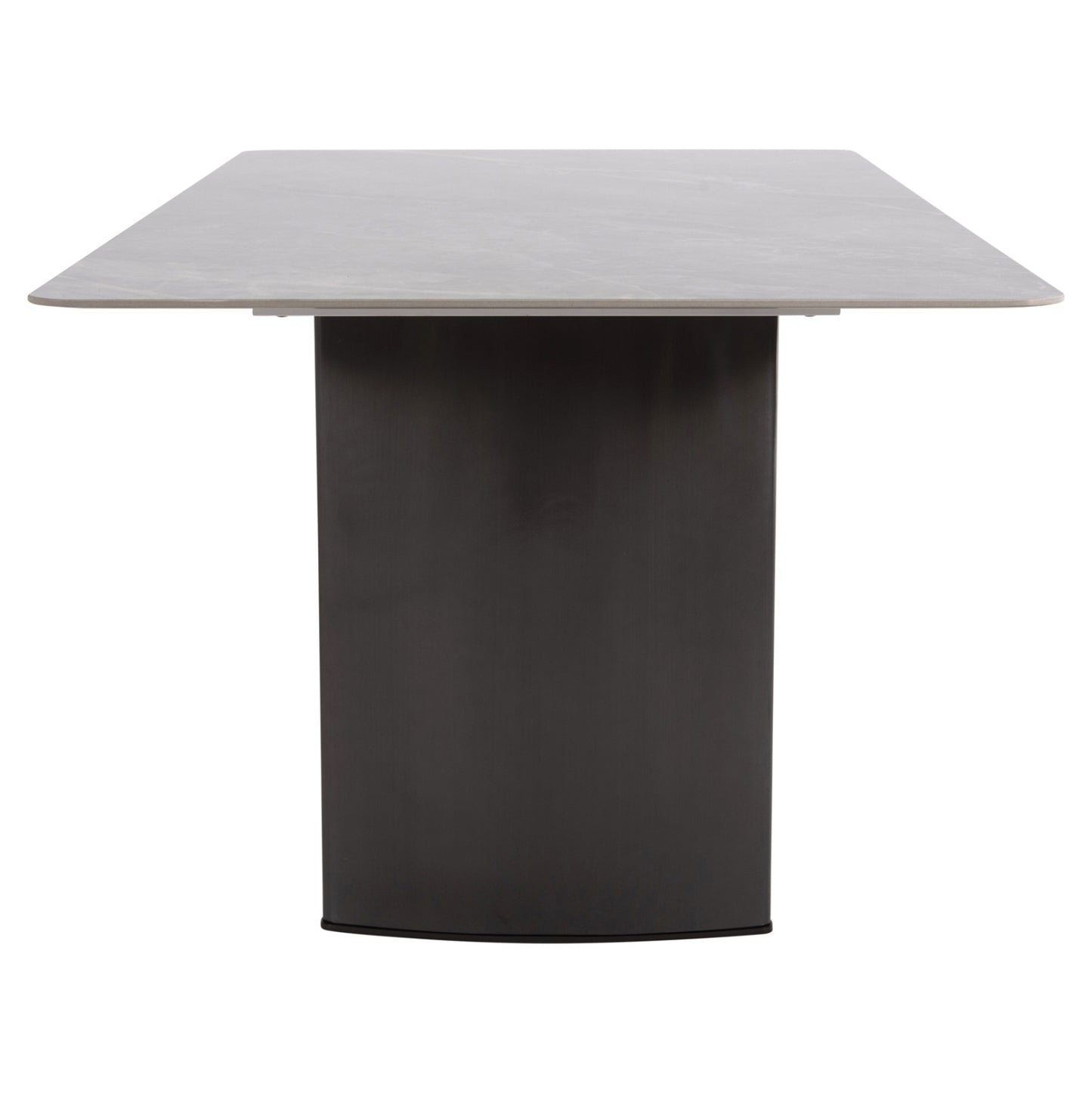 Dining Table Heff Hm9766.01 Ceramic 12mmtop In Black Marble-mdf Frame-fblack Metal Legs 200x100x76hcm.