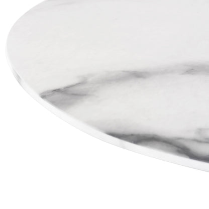 Dining Table Prentis Hm9770.01 Ceramic 12mm Top In White Marble-white Metal Legs 180x90x76hcm.