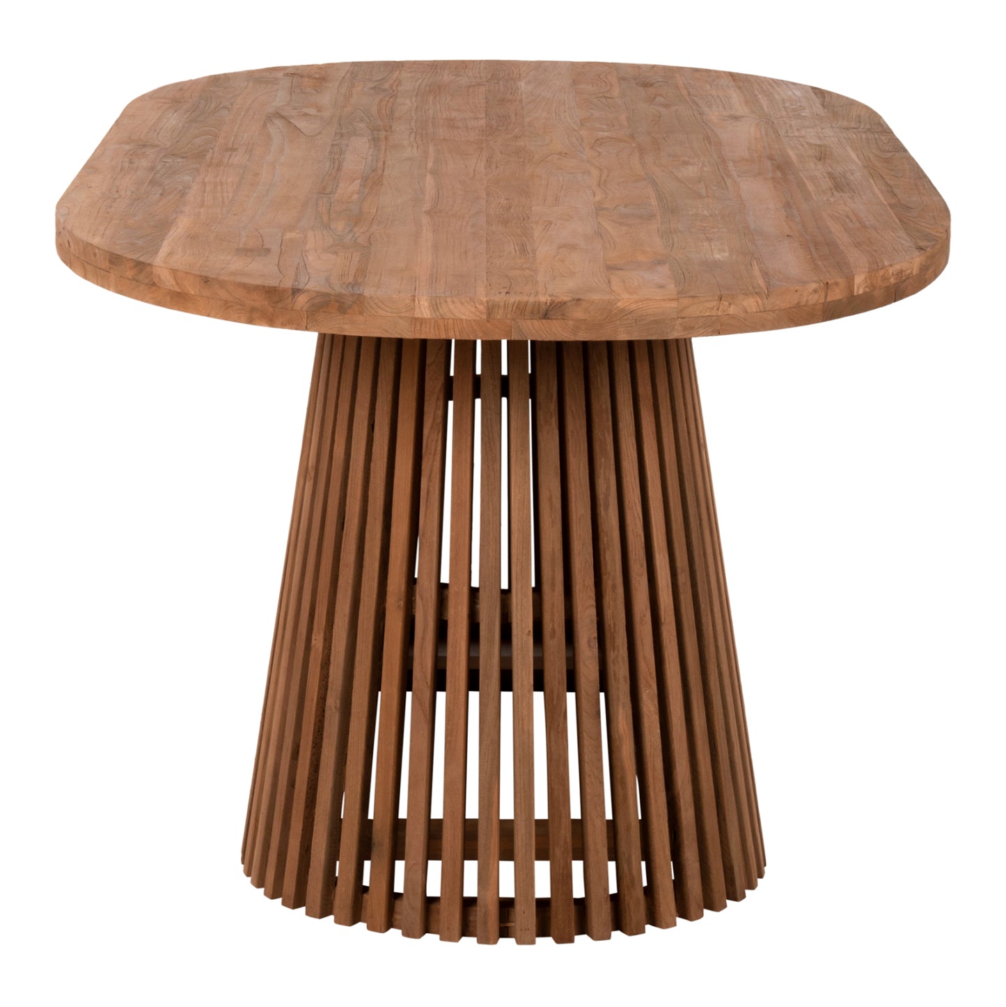 Dining Table Remik Hm9835 Recycled Teak Wood In Natural 100x200x75,5hcm. Tabletop 4cm.