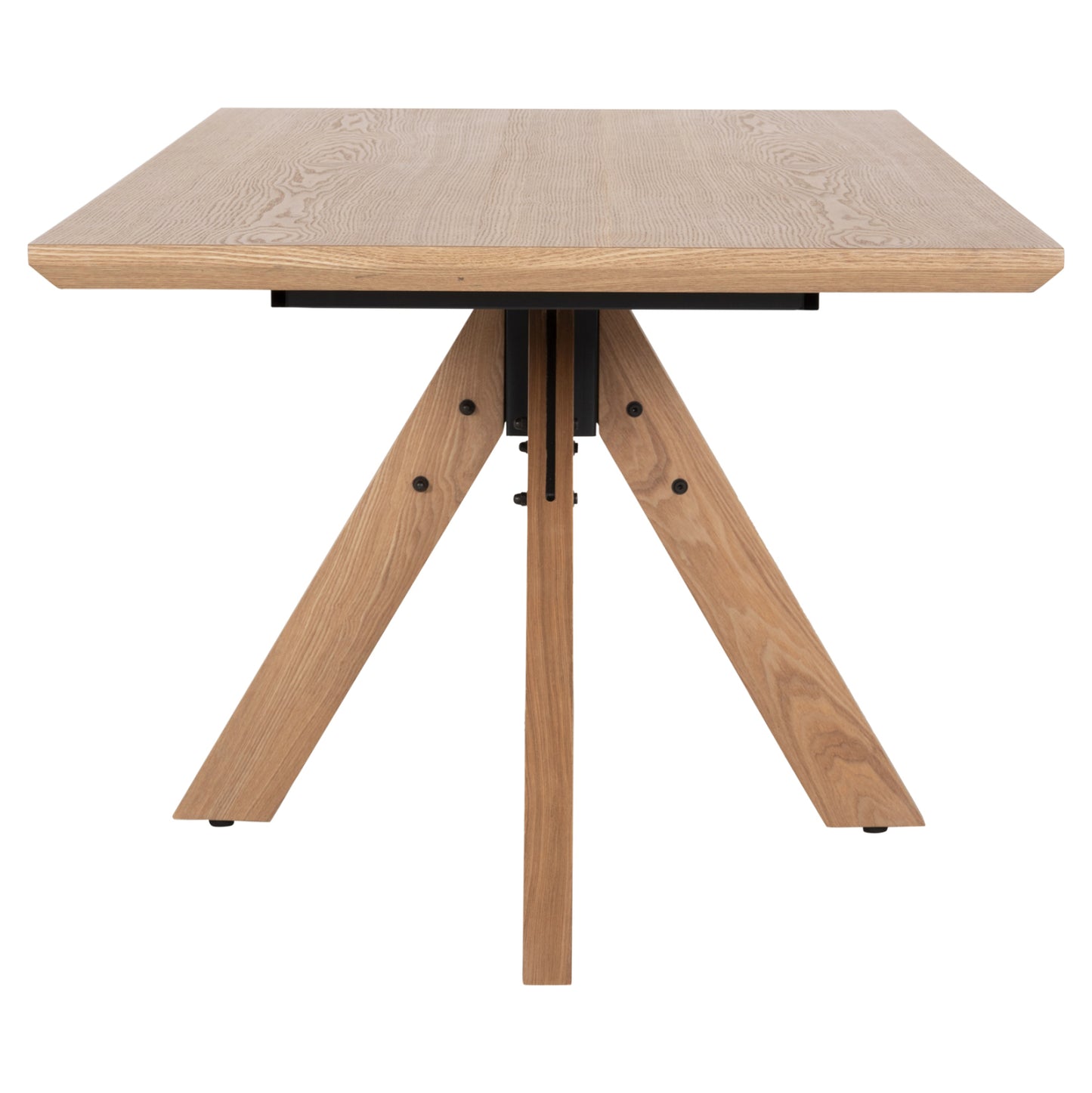 Dining Table Paolo Hm9853 Mdf With Manchurian Wood Veneer-solid Rubberwood Legs-oak Color 180x90x75hcm.