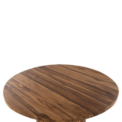 Dining Table Drema1 Hm9895 Solid Teak Wood Φ100x80hcm.- 3cm.tabletop