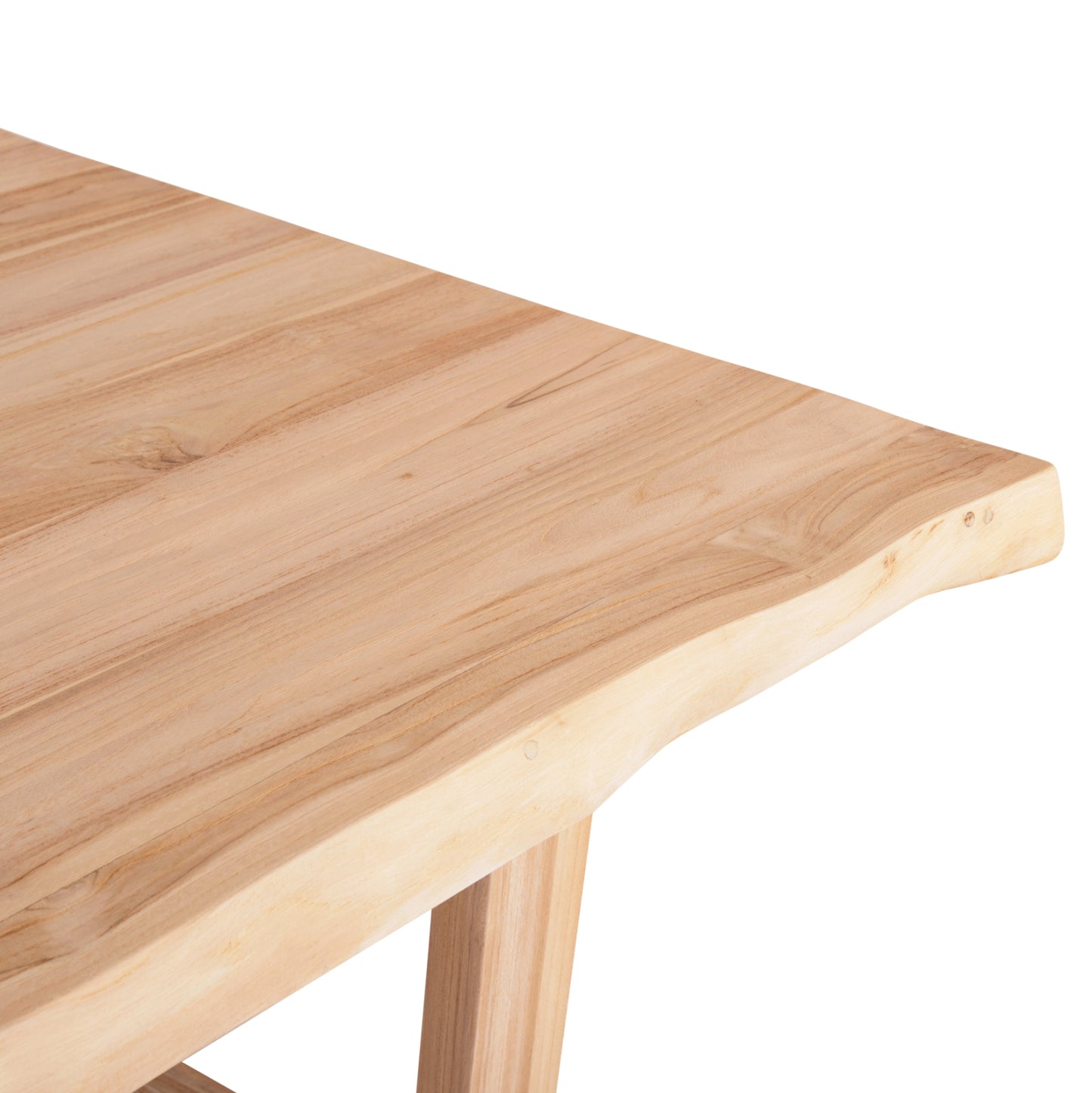 Dining Table Leopold Hm9933.02 Solid Teak Wood-light Natural Color 200,5x107x76hcm.