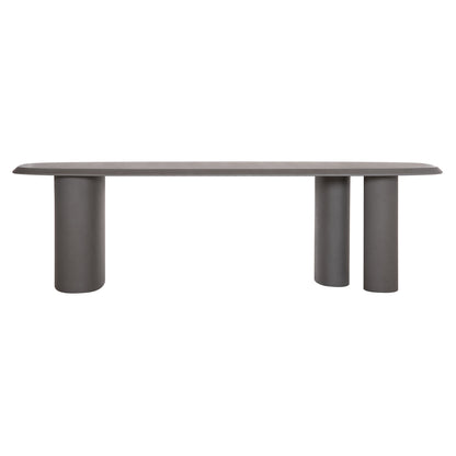 Dining Table Oval Glen Hm6598.01 Fiber Cement In Grey 260x95x75hcm