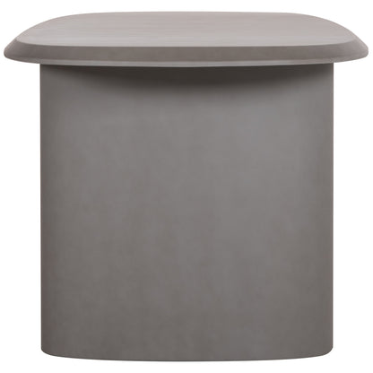 Dining Table Oval Glen Hm6598.01 Fiber Cement In Grey 260x95x75hcm