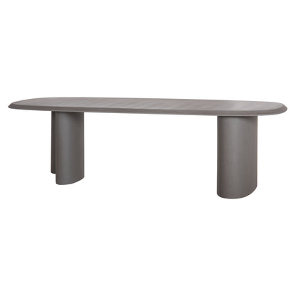 Dining Table Oval Glen Hm6598.01 Fiber Cement In Grey 260x95x75hcm