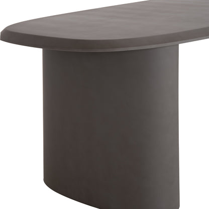 Dining Table Oval Glen Hm6598.01 Fiber Cement In Grey 260x95x75hcm