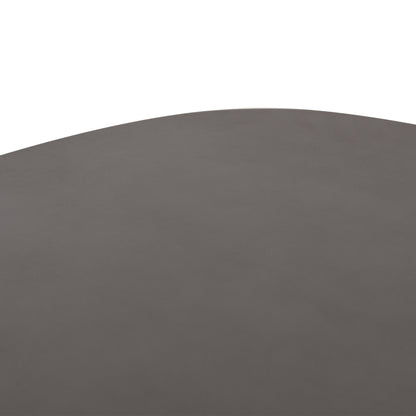 Dining Table Oval Glen Hm6598.01 Fiber Cement In Grey 260x95x75hcm