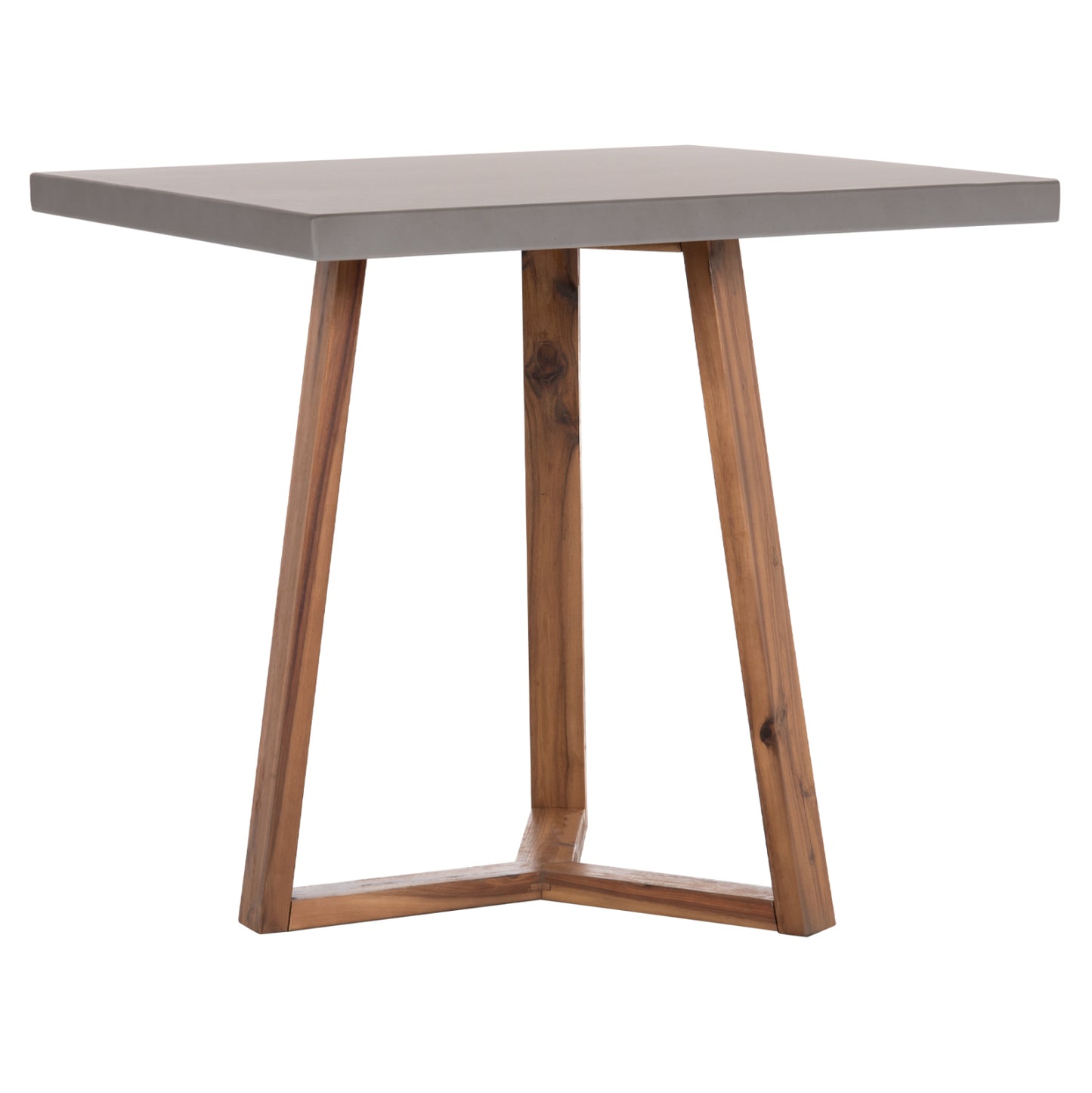 Dining Table Square Privo Hm6602.01 Grey Fiber Cement--acacia Wood 80x80x76hcm.