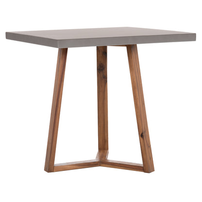 Dining Table Square Privo Hm6602.01 Grey Fiber Cement--acacia Wood 80x80x76hcm.