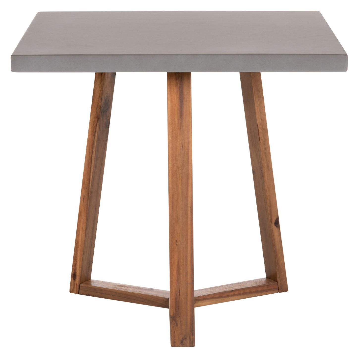 Dining Table Square Privo Hm6602.01 Grey Fiber Cement--acacia Wood 80x80x76hcm.