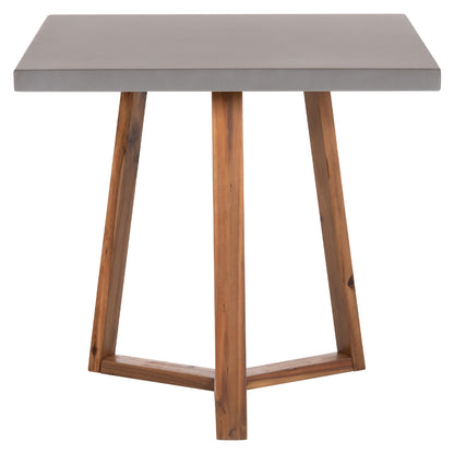 Dining Table Square Privo Hm6602.01 Grey Fiber Cement--acacia Wood 80x80x76hcm.