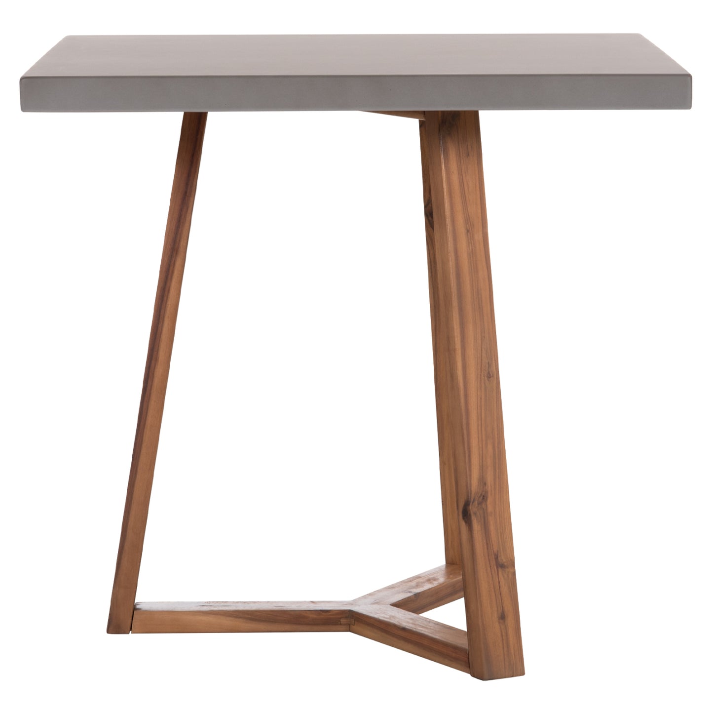 Dining Table Square Privo Hm6602.01 Grey Fiber Cement--acacia Wood 80x80x76hcm.