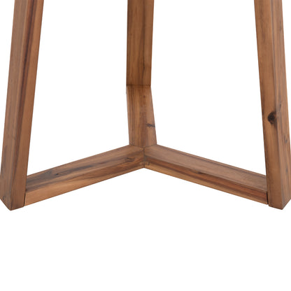 Dining Table Square Privo Hm6602.01 Grey Fiber Cement--acacia Wood 80x80x76hcm.