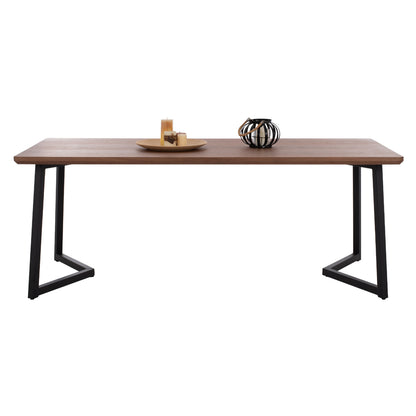 Dining Table Jay Hm9304.02 Mdf Top Walnut Veneer Metal Legs 200x100x75h