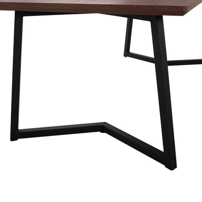 Dining Table Jay Hm9304.02 Mdf Top Walnut Veneer Metal Legs 200x100x75h