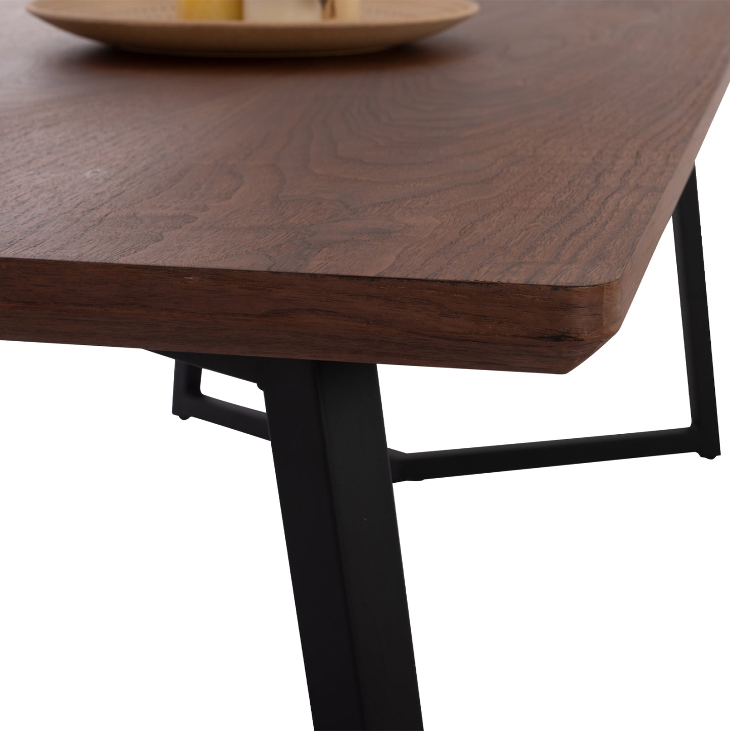 Dining Table Jay Hm9304.02 Mdf Top Walnut Veneer Metal Legs 200x100x75h