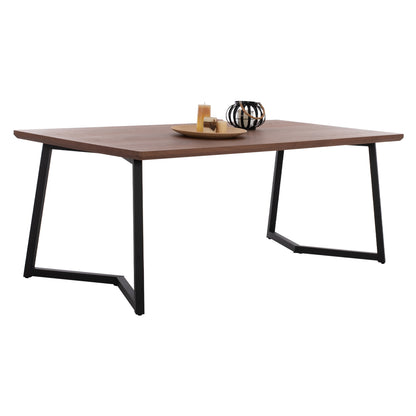 Dining Table Jay Hm9304.02 Mdf Top Walnut Veneer Metal Legs 200x100x75h
