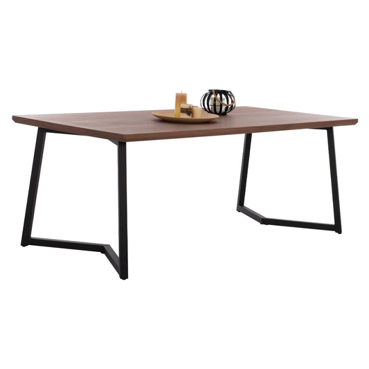 Dining Table Jay Hm9304.02 Mdf Top Walnut Veneer Metal Legs 200x100x75h