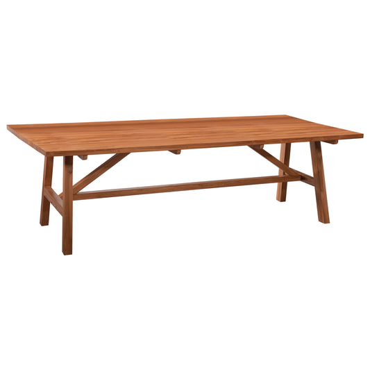 Dining Table Groove Hm9453.01 In Walnut Color Made Of Teak Wood 260x120x79,5hcm.