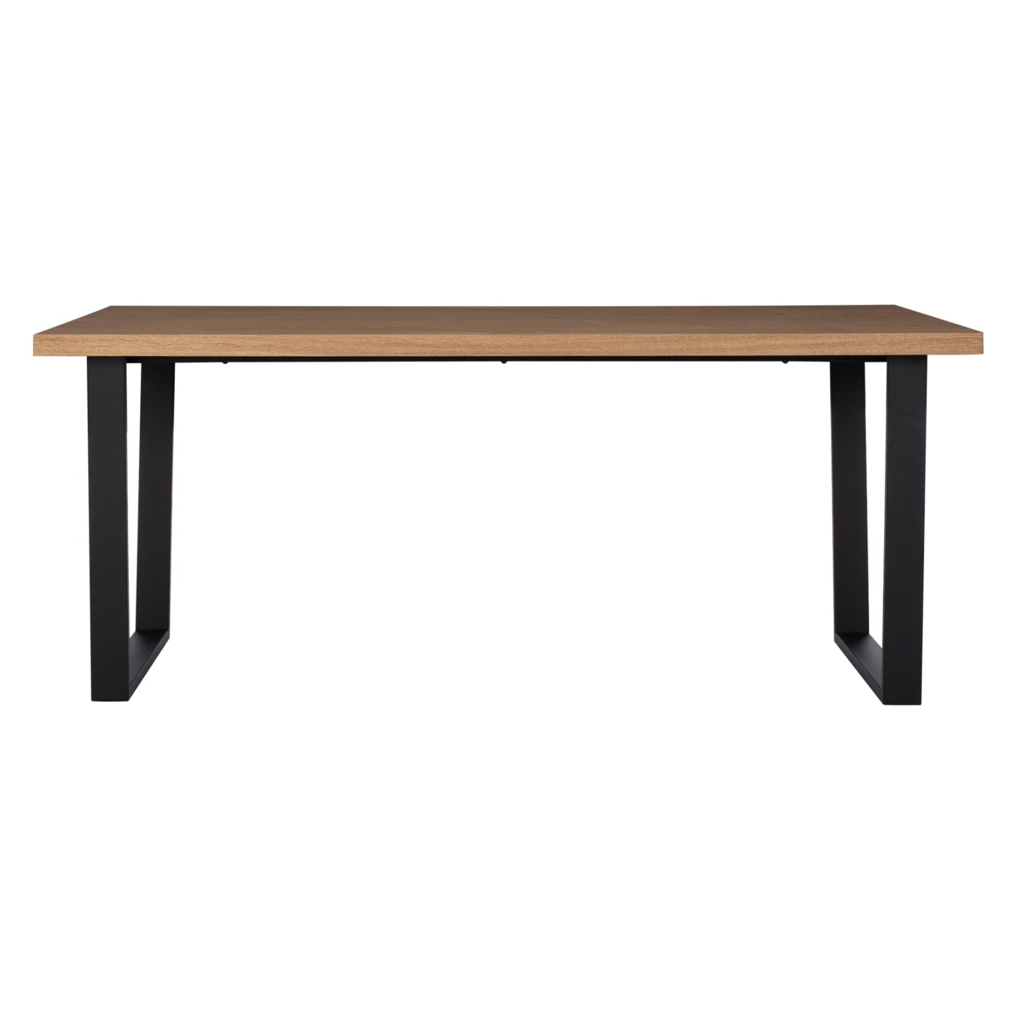 Dining Table Astoria Hm9012 Mdf Top With Oak Wood Veneer Metal Legs Rustic Style 180x90x75h