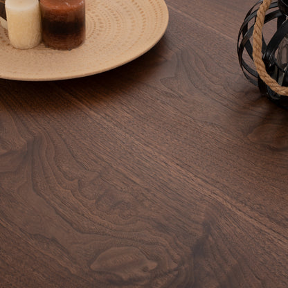 Dining Table Sari Hm9311.02 Mdf Top With Walnut Wood Veneer Rustic Style 180x90x75hεκ.