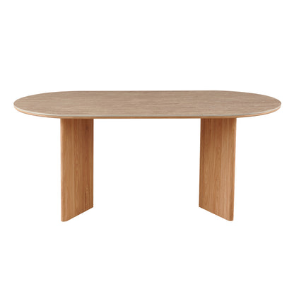 Dining Table Oval Metil Hm18467.05 Sintered Stone Top--mdf Legs 180x90x75hcm.