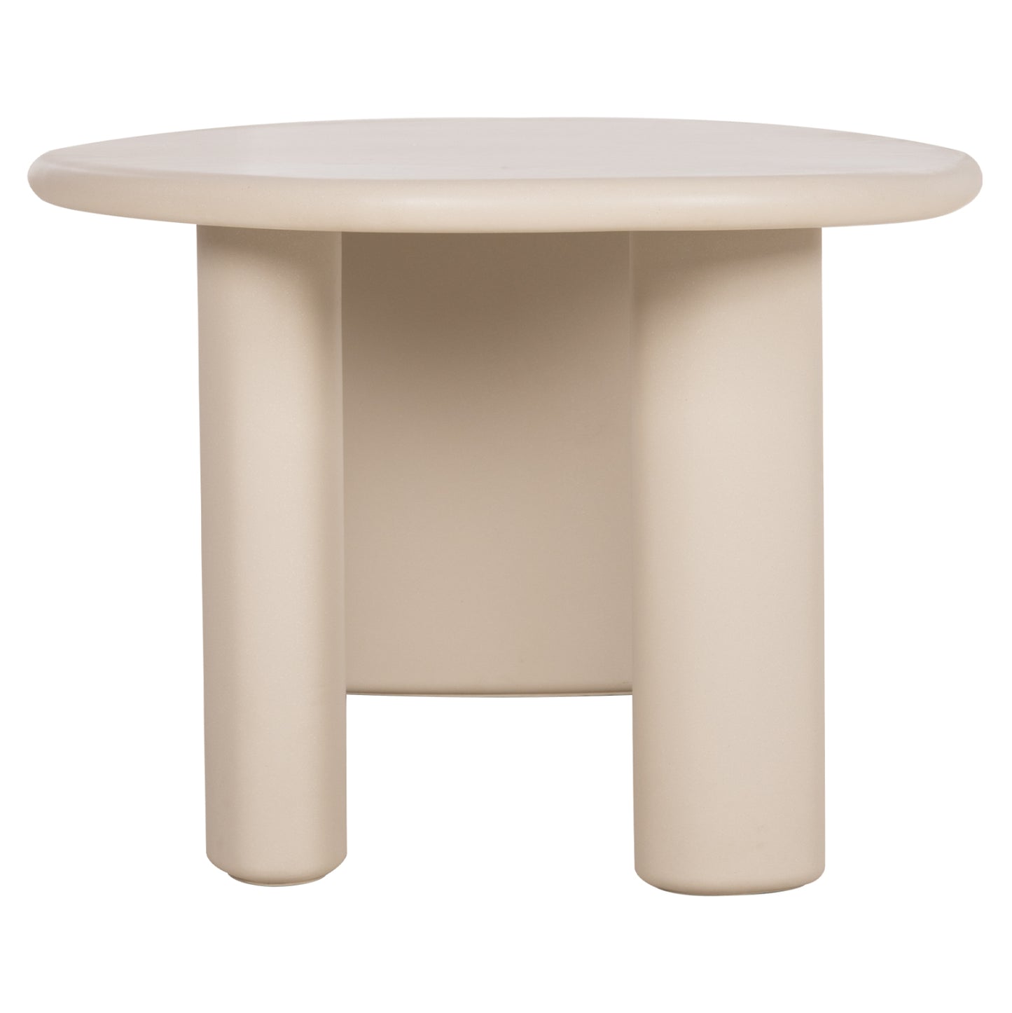 Dining Table Oval Volpe Hm6599.02 Fiber Cement In Beige 240x106x75hcm