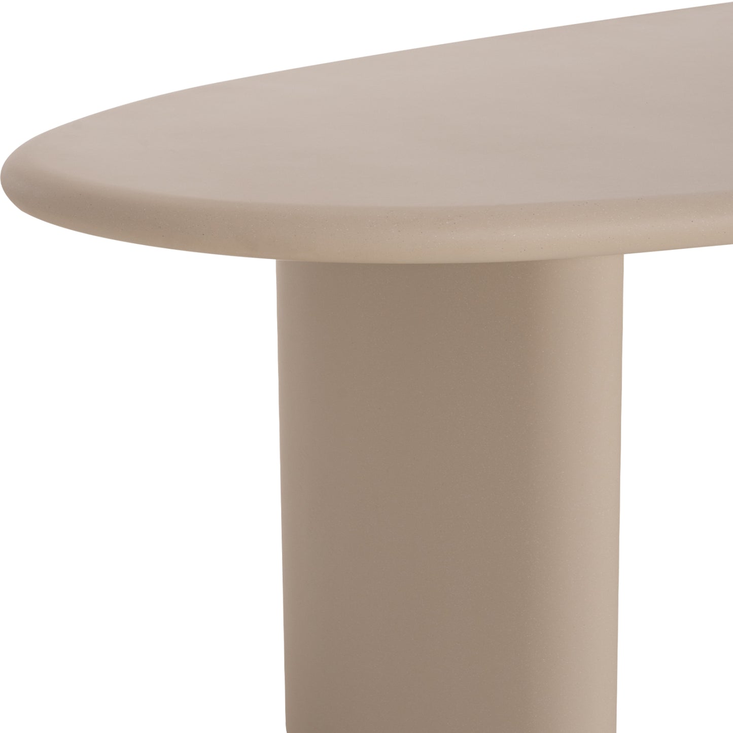 Dining Table Oval Volpe Hm6599.02 Fiber Cement In Beige 240x106x75hcm