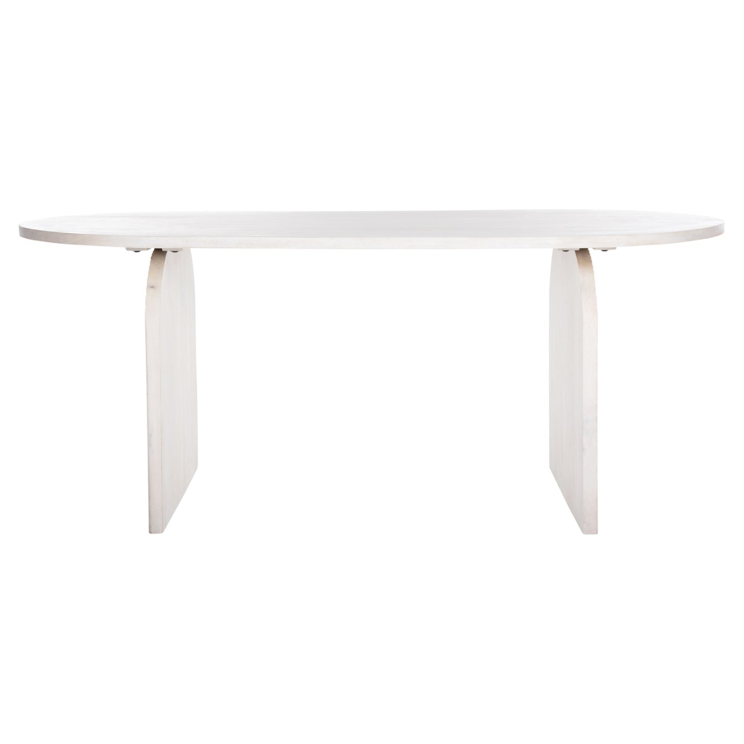 Dining Table Oval Honky Hm9690 Solid Mango Wood In White 180,5x90,5x76hcm.