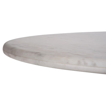 Dining Table Oval Purger Hm9715 Solid Mango Wood-white Marble 180x89x76hcm.