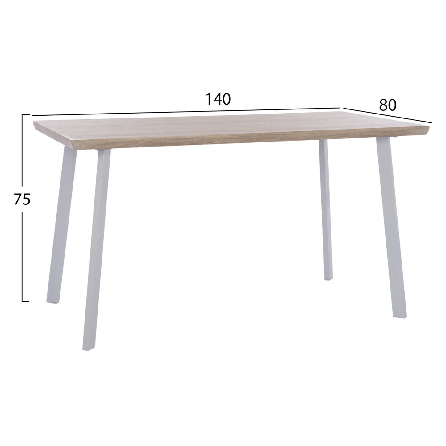 ΤΡΑΠΕΖΙ ΤΡΑΠΕΖΑΡΙΑΣ Ofira 140x80 Sonama ΜΕ ΛΕΥΚΑ ΠΟΔΙΑ Hm8374.02